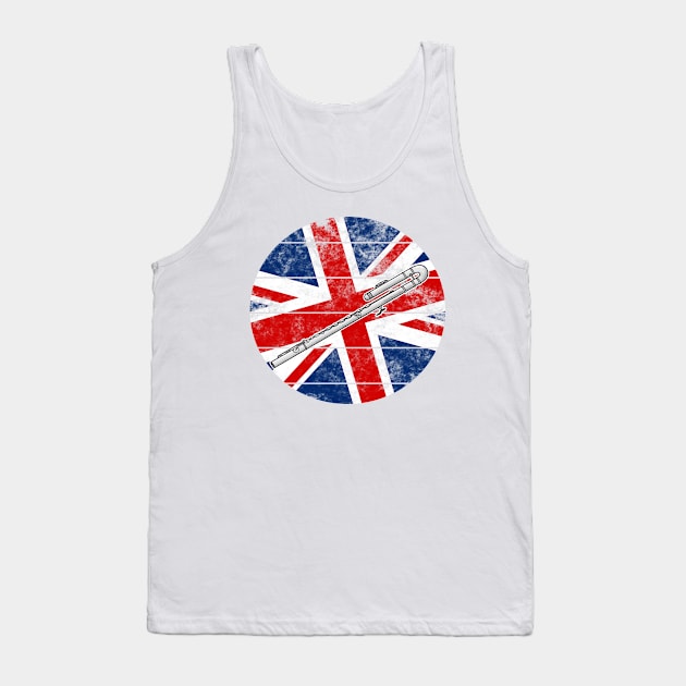 Bass Flute UK Flag Britain Flautist British Musician Tank Top by doodlerob